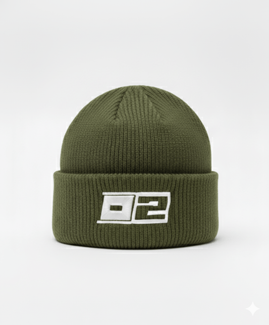 0 - 2 Brand™ 3D Puff Embroidered Badge Beanie – Premium Streetwear Knit Hat - 0 - 2 BRAND