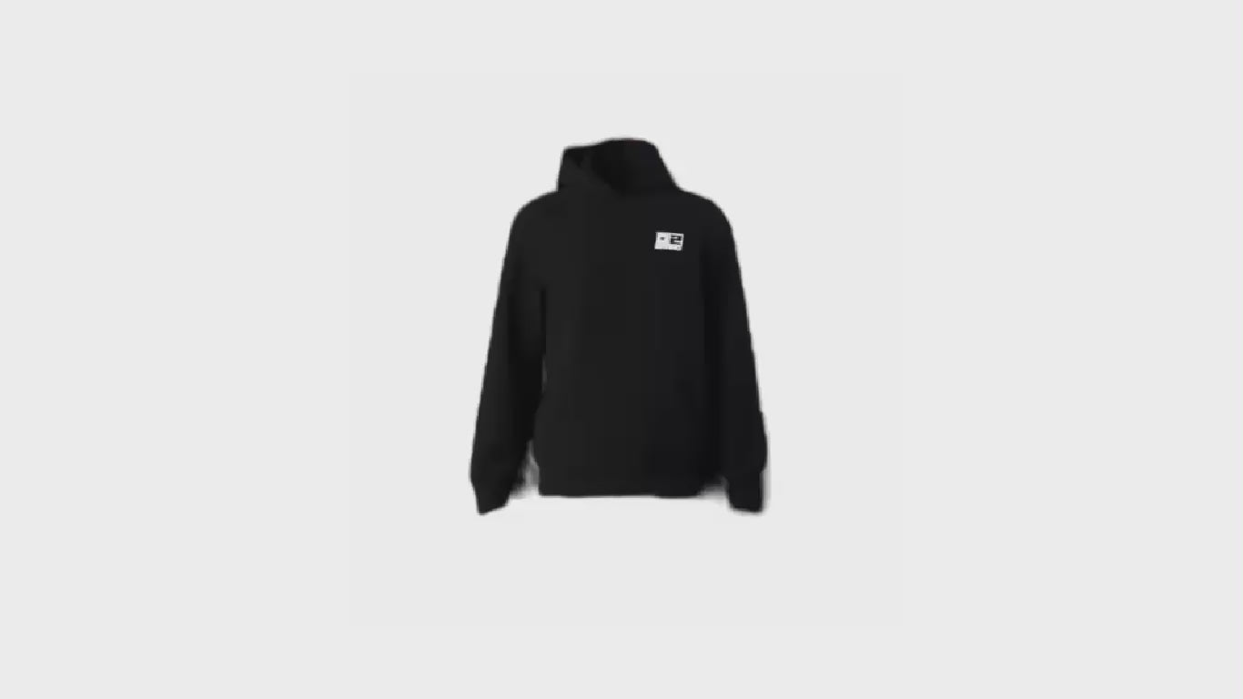 0-2 Brand Down But Never Out Hoodie in black Motivational streetwear