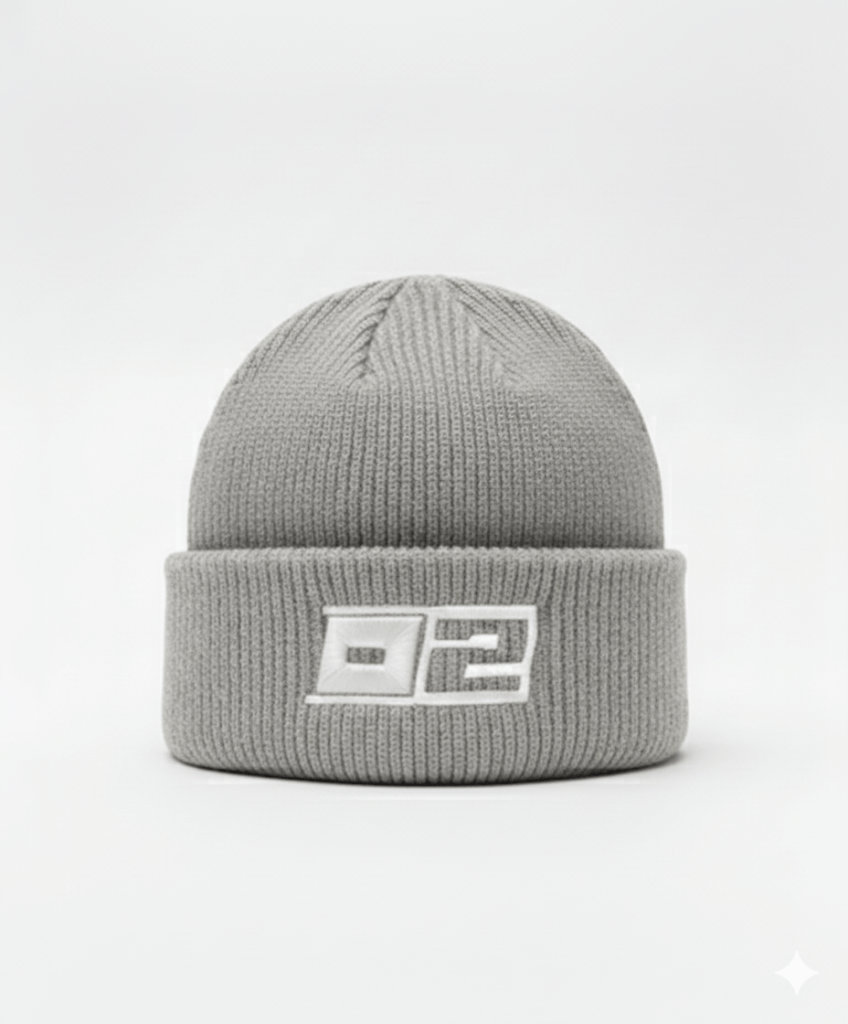 0 - 2 Brand™ 3D Puff Embroidered Badge Beanie – Premium Streetwear Knit Hat - 0 - 2 BRAND