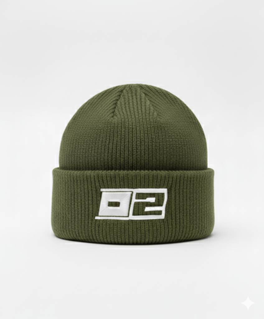 0 - 2 Brand™ 3D Puff Embroidered Badge Beanie – Premium Streetwear Knit Hat - 0 - 2 BRAND